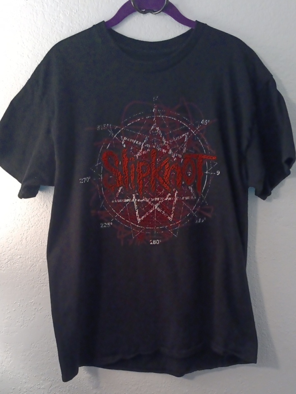 Slipknot Graphic Black Short Sleeve Tee - Red Logo Lg Unisex
